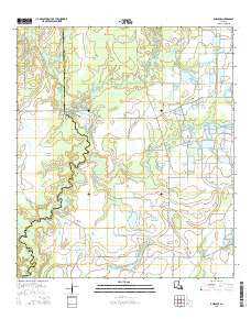 Duralde Louisiana Current topographic map, 1:24000 scale, 7.5 X 7.5 Minute, Year 2015
