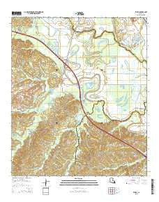 Evelyn Louisiana Current topographic map, 1:24000 scale, 7.5 X 7.5 Minute, Year 2015