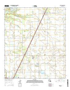 Fenton Louisiana Current topographic map, 1:24000 scale, 7.5 X 7.5 Minute, Year 2015