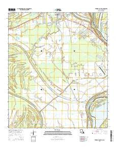 Ferriday South Louisiana Current topographic map, 1:24000 scale, 7.5 X 7.5 Minute, Year 2015