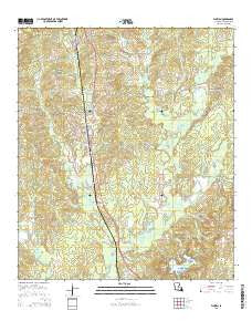 Florien Louisiana Current topographic map, 1:24000 scale, 7.5 X 7.5 Minute, Year 2015