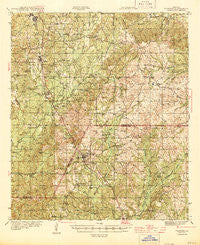 Florien Louisiana Historical topographic map, 1:62500 scale, 15 X 15 Minute, Year 1944