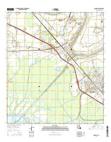 Franklin Louisiana Current topographic map, 1:24000 scale, 7.5 X 7.5 Minute, Year 2015