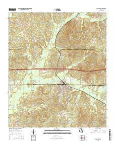 Gibsland Louisiana Current topographic map, 1:24000 scale, 7.5 X 7.5 Minute, Year 2015