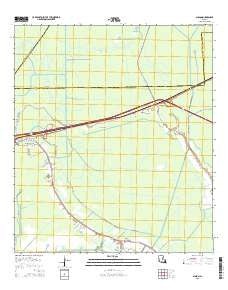 Gibson Louisiana Current topographic map, 1:24000 scale, 7.5 X 7.5 Minute, Year 2015