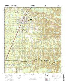 Glenmora Louisiana Current topographic map, 1:24000 scale, 7.5 X 7.5 Minute, Year 2015