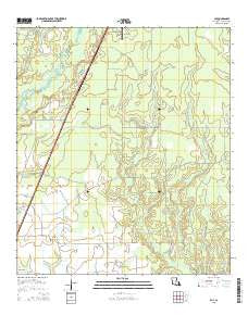Guy Louisiana Current topographic map, 1:24000 scale, 7.5 X 7.5 Minute, Year 2015