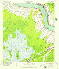 Hahnville Louisiana Historical topographic map, 1:24000 scale, 7.5 X 7.5 Minute, Year 1952
