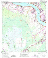 Hahnville Louisiana Historical topographic map, 1:24000 scale, 7.5 X 7.5 Minute, Year 1967