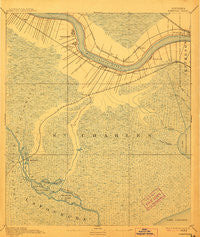 Hahnville Louisiana Historical topographic map, 1:62500 scale, 15 X 15 Minute, Year 1891