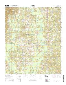 Hall Summit Louisiana Current topographic map, 1:24000 scale, 7.5 X 7.5 Minute, Year 2015