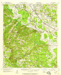 Hanna Louisiana Historical topographic map, 1:62500 scale, 15 X 15 Minute, Year 1957