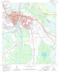 Houma Louisiana Historical topographic map, 1:24000 scale, 7.5 X 7.5 Minute, Year 1963
