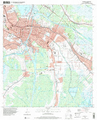 Houma Louisiana Historical topographic map, 1:24000 scale, 7.5 X 7.5 Minute, Year 1998