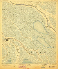 Houma Louisiana Historical topographic map, 1:62500 scale, 15 X 15 Minute, Year 1892