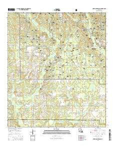 Hurricane Branch Louisiana Current topographic map, 1:24000 scale, 7.5 X 7.5 Minute, Year 2015