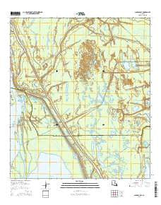 Jackass Bay Louisiana Current topographic map, 1:24000 scale, 7.5 X 7.5 Minute, Year 2015