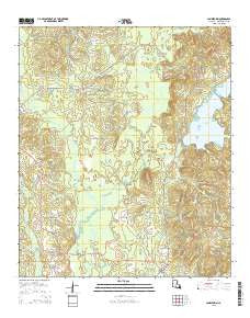 Jamestown Louisiana Current topographic map, 1:24000 scale, 7.5 X 7.5 Minute, Year 2015
