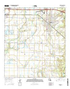 Jennings Louisiana Current topographic map, 1:24000 scale, 7.5 X 7.5 Minute, Year 2015