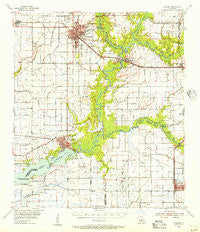 Jennings Louisiana Historical topographic map, 1:62500 scale, 15 X 15 Minute, Year 1955