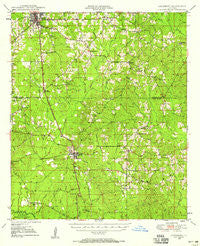 Jonesboro Louisiana Historical topographic map, 1:62500 scale, 15 X 15 Minute, Year 1949