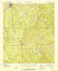 Jonesboro Louisiana Historical topographic map, 1:62500 scale, 15 X 15 Minute, Year 1950