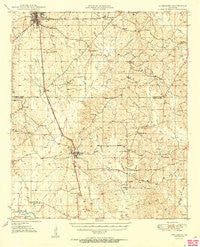 Jonesboro Louisiana Historical topographic map, 1:62500 scale, 15 X 15 Minute, Year 1950