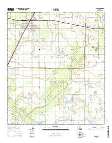Kinder Louisiana Current topographic map, 1:24000 scale, 7.5 X 7.5 Minute, Year 2015