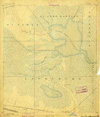 Lac Des Allemands Louisiana Historical topographic map, 1:62500 scale, 15 X 15 Minute, Year 1892