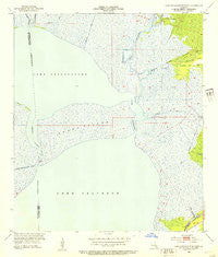 Lake Cataouatche East Louisiana Historical topographic map, 1:24000 scale, 7.5 X 7.5 Minute, Year 1952