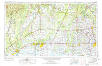 Lake Charles Louisiana Historical topographic map, 1:250000 scale, 1 X 2 Degree, Year 1954