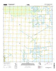 Lake Cataouatche West Louisiana Current topographic map, 1:24000 scale, 7.5 X 7.5 Minute, Year 2015