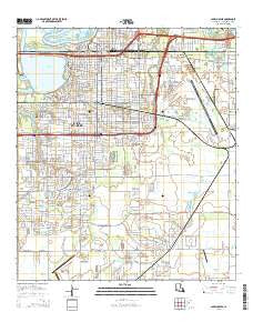 Lake Charles Louisiana Current topographic map, 1:24000 scale, 7.5 X 7.5 Minute, Year 2015