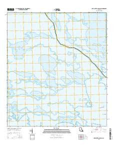 Lake Cuatro Caballo Louisiana Current topographic map, 1:24000 scale, 7.5 X 7.5 Minute, Year 2015