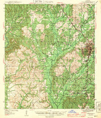Leesville Louisiana Historical topographic map, 1:62500 scale, 15 X 15 Minute, Year 1943