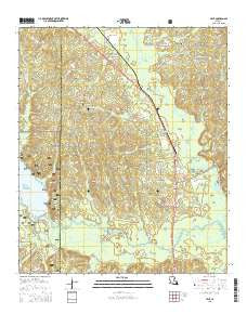 Lillie Louisiana Current topographic map, 1:24000 scale, 7.5 X 7.5 Minute, Year 2015