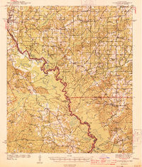Logansport Louisiana Historical topographic map, 1:62500 scale, 15 X 15 Minute, Year 1944