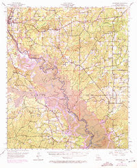 Logansport Louisiana Historical topographic map, 1:62500 scale, 15 X 15 Minute, Year 1956