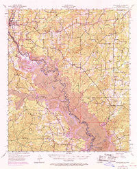 Logansport Louisiana Historical topographic map, 1:62500 scale, 15 X 15 Minute, Year 1956