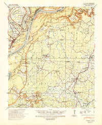 Lorman Louisiana Historical topographic map, 1:62500 scale, 15 X 15 Minute, Year 1939