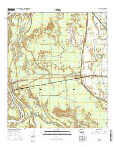Lottie Louisiana Current topographic map, 1:24000 scale, 7.5 X 7.5 Minute, Year 2015