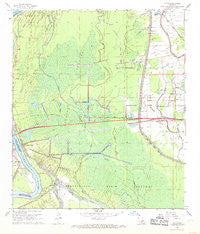 Lottie Louisiana Historical topographic map, 1:24000 scale, 7.5 X 7.5 Minute, Year 1968