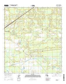 Lunita Louisiana Current topographic map, 1:24000 scale, 7.5 X 7.5 Minute, Year 2015
