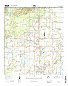 Mamou Louisiana Current topographic map, 1:24000 scale, 7.5 X 7.5 Minute, Year 2015