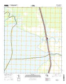 Manchac Louisiana Current topographic map, 1:24000 scale, 7.5 X 7.5 Minute, Year 2015