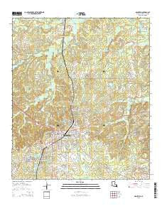 Mansfield Louisiana Current topographic map, 1:24000 scale, 7.5 X 7.5 Minute, Year 2015
