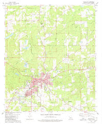 Mansfield Louisiana Historical topographic map, 1:24000 scale, 7.5 X 7.5 Minute, Year 1980