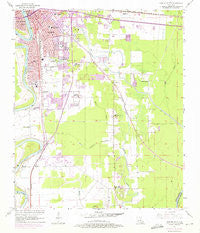 Monroe South Louisiana Historical topographic map, 1:24000 scale, 7.5 X 7.5 Minute, Year 1957