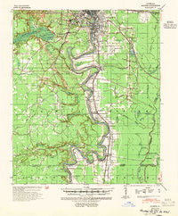 Monroe Louisiana Historical topographic map, 1:62500 scale, 15 X 15 Minute, Year 1940