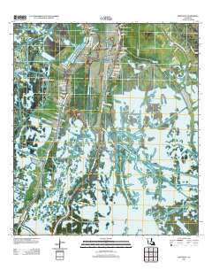 Montegut Louisiana Historical topographic map, 1:24000 scale, 7.5 X 7.5 Minute, Year 2012